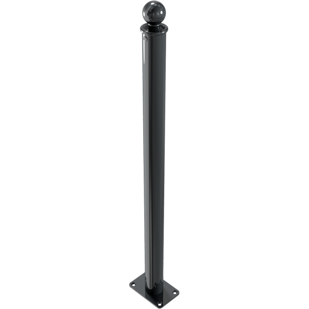 Ornamental bollard | Series 465B | � 60 mm | stationary, to be fixed by plugswith base plate 100 x 150 mm | without lock | without eyelet